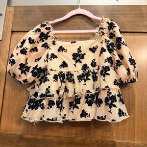 JANIE AND JACK Peplum Top